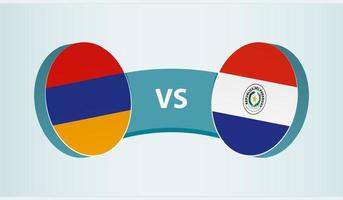 Armenia versus paraguay, equipo Deportes competencia concepto. vector