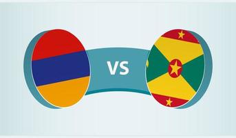 Armenia versus Grenada, team sports competition concept. vector