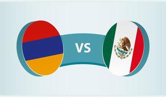 Armenia versus México, equipo Deportes competencia concepto. vector