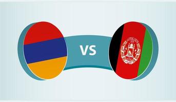 Armenia versus Afghanistan, team sports competition concept. vector