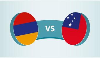 Armenia versus Samoa, team sports competition concept. vector