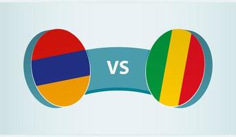 Armenia versus Mali, team sports competition concept. vector