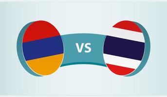 Armenia versus Thailand, team sports competition concept. vector