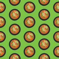 Pattern from Tom Yum Kung Soup vector