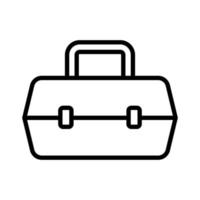 caja de herramientas almacenamiento carpintería contorno icono vector ilustración
