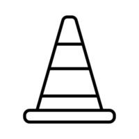 traffic cone carpentry outline icon vector illustration