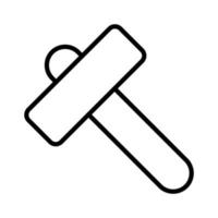 blacksmith hammer carpentry outline icon vector illustration