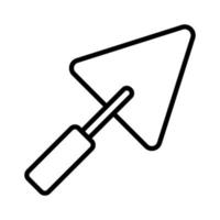 cement spoon shovel construction outline icon vector illustration