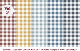 Plaid lines Pattern,checkered Pattern vector