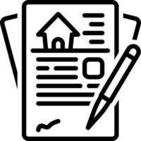 line icon for contracts vector