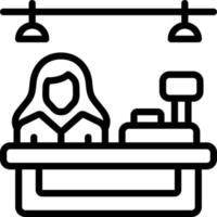 line icon for cashiers vector