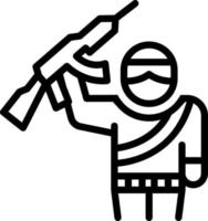 line icon for terrorists vector