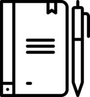 line icon for journal vector