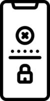 line icon for incorrect vector