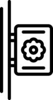 line icon for mounted vector