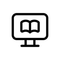 Simple Online Library icon. The icon can be used for websites, print templates, presentation templates, illustrations, etc vector