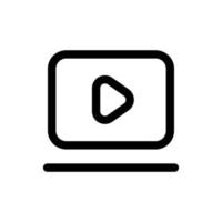 Simple Online Video icon. The icon can be used for websites, print templates, presentation templates, illustrations, etc vector