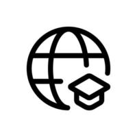 Simple Global Education icon. The icon can be used for websites, print templates, presentation templates, illustrations, etc vector