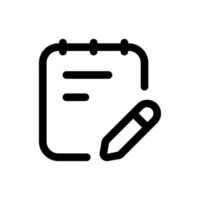 Simple Note Book icon. The icon can be used for websites, print templates, presentation templates, illustrations, etc vector