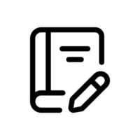 Simple Write a Book icon. The icon can be used for websites, print templates, presentation templates, illustrations, etc vector