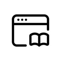 Simple Online Learning icon. The icon can be used for websites, print templates, presentation templates, illustrations, etc vector