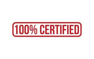 100 por ciento certificado caucho sello sello vector