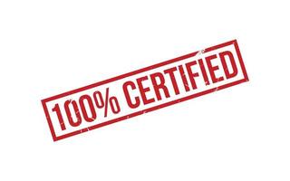 100 por ciento certificado caucho sello sello vector