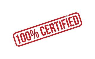 100 por ciento certificado caucho sello sello vector