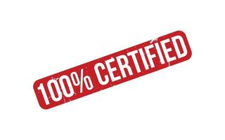 100 por ciento certificado caucho sello sello vector