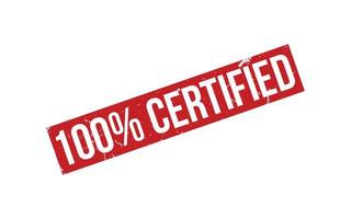 100 por ciento certificado caucho sello sello vector