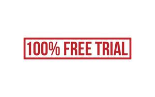 100 Percent Free Trial Rubber Stamp Seal Vector