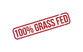 100 Percent Grass Fed Rubber Stamp Seal Vector