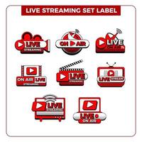 Halftone Live Set Labels vector