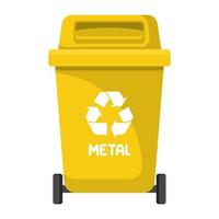 Container for metal waste, vector illustration