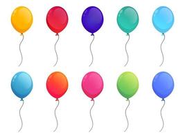 Set of colorful balloons, vector illustration