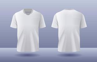 White 3d Tshirt Mockup vector