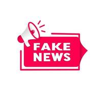 Fake news banner template - megaphone icon design, flat vector. web element. vector