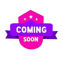 Coming soon banner design. Flat vector template for business, advertising, marketing.