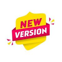 New version banner design template. Flat style vector icon.