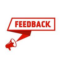 Feedback Speech Bubble Icon. Banner design. Megaphone. Modern style vector. vector