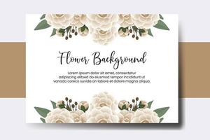 Wedding banner flower background, Digital watercolor hand drawn Camellia flower design Template vector