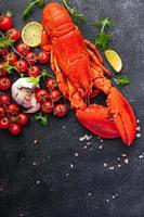 lobster seafood meal food snack on the table copy space food background rustic top view photo