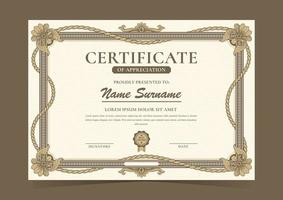 Vintage Certificate Template vector