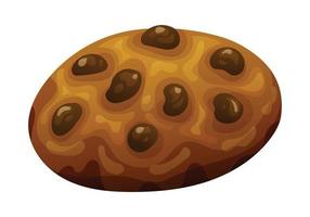 Chocolate chip cookie vector illustration