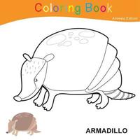 Coloring animal worksheet page. Educational printable coloring worksheet. Coloring game for preschool children. Vector file.