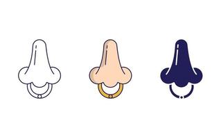 Nose ring vector icon