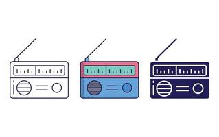 icono de vector de radio