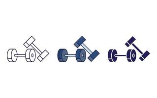 gym dumbles icon vector