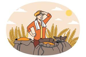 Agriculture farming and nature concept vector
