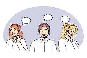 Customer service and call center concept vector